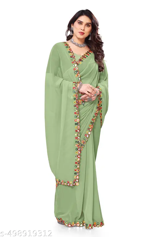 PUSHPA NEW FENCY GEORGETTE CUT WORK SAREE