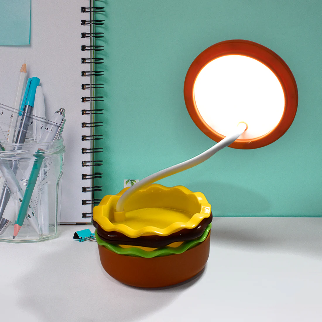 Burger Delight: Folding LED Night Lamp 