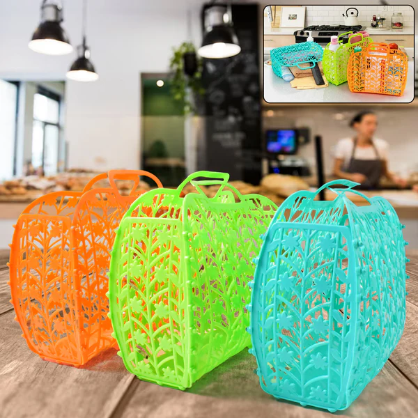 Plastic Foldable Basket Bag