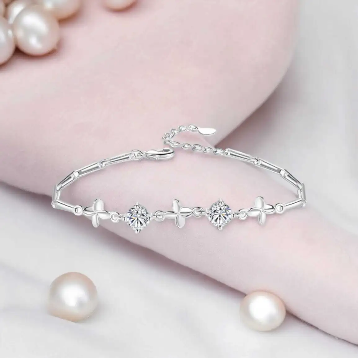 Nilu's Collection Copper, Alloy Sterling Silver Bracelet