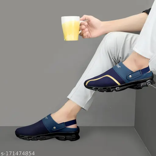 TYAZDER Casual Clogs | Sneaker Shoes for Men's | blue casual sneaker sandal | party sandal for men's | coloured casual sandal | chunky sandal for men's | college sandal for boys