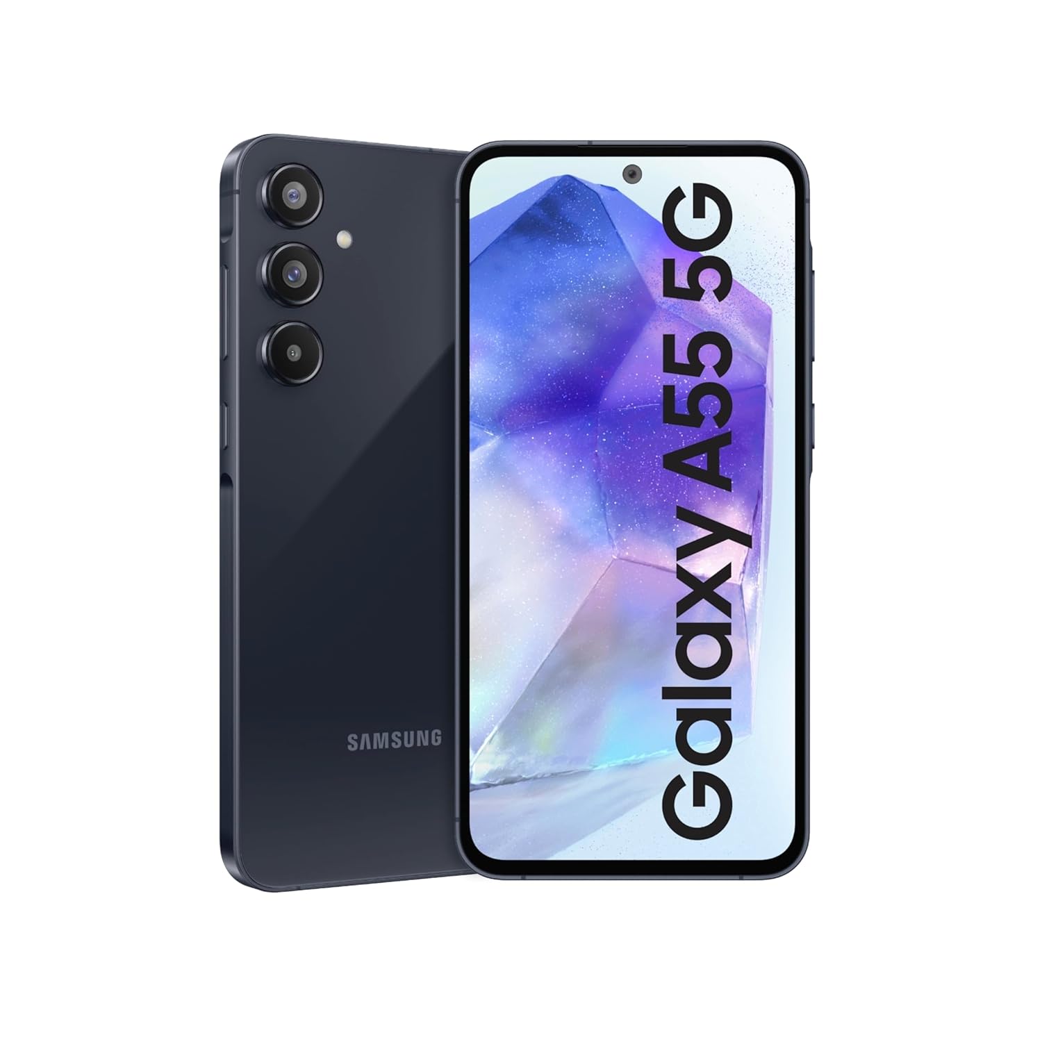 Samsung Galaxy A55 5G (Awesome Navy, 12GB RAM, 256GB Storage) | Metal Frame | 50 MP Main Camera (OIS) | Nightography | IP67 | Corning Gorilla Glass Victus+ | sAMOLED with Vision Booster