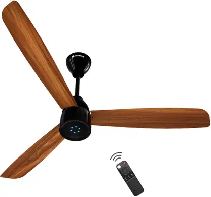 Atomberg Renesa Prime Remote 5 Star 1200 mm 3 Blade Ceiling Fan  (BLDC Motor with Remote | Honey Maplewood | Pack of 1)