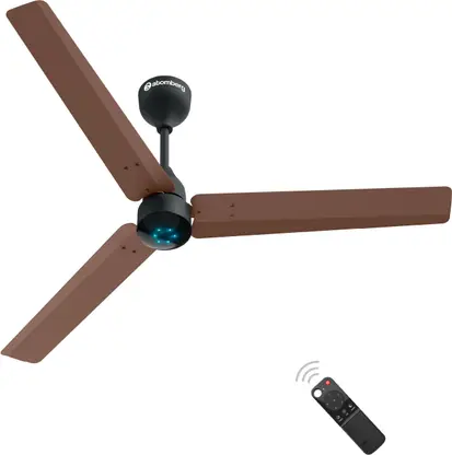 Atomberg Renesa Ceiling Fan 5 Star 1200 mm 3 Blade Ceiling Fan  (BLDC Motor with Remote | Matt Brown & Black | Pack of 1)