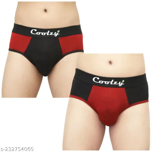 Coolzy IntelliSoft Solid Brief (Pack of 2)