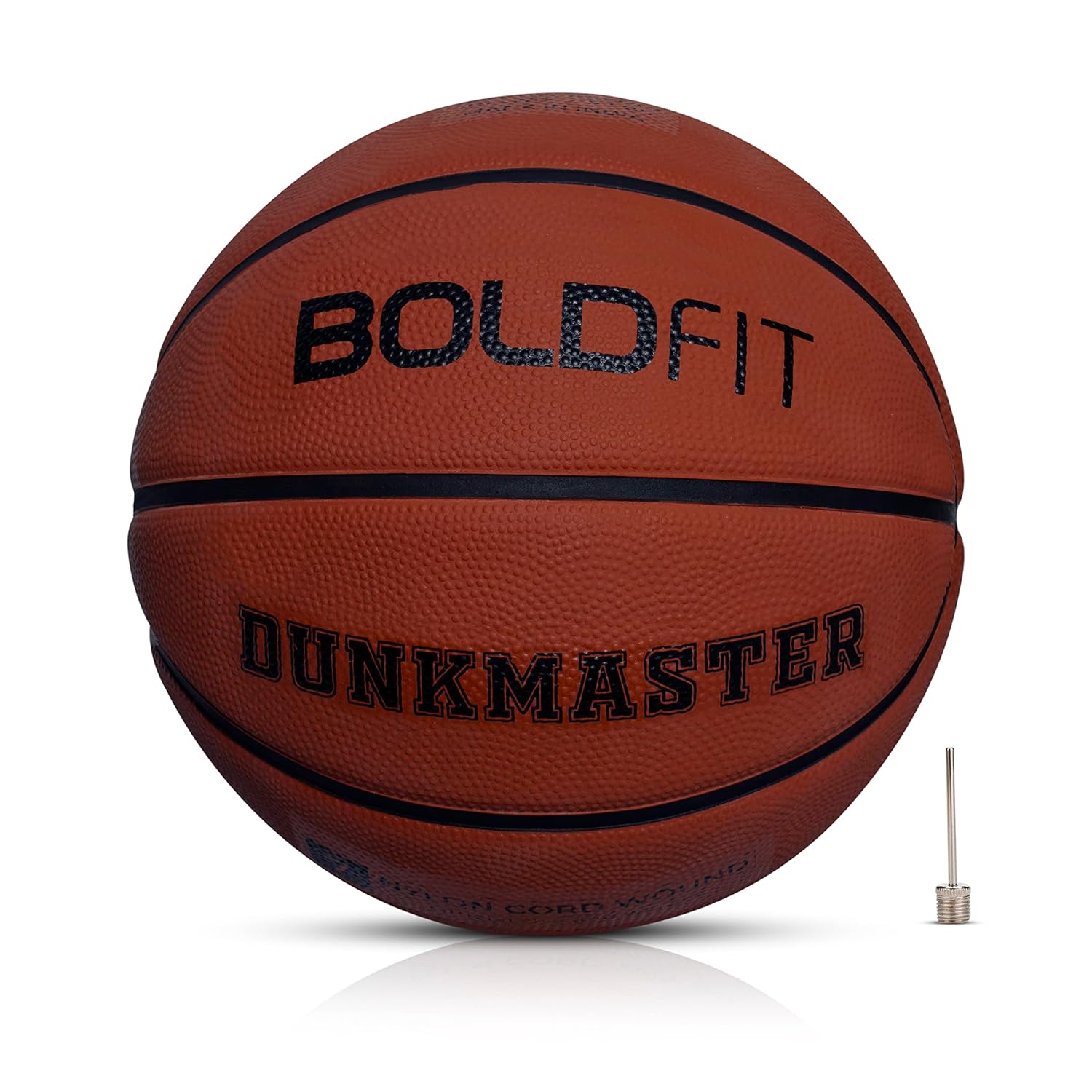 Boldfit Rubber Basketball Size 7 Professional Basket Ball for Indoor-Outdoor Training Basketball for Players Basketball Basketball Match Ball for Kids, Men Dunkmaster No 7, Brown