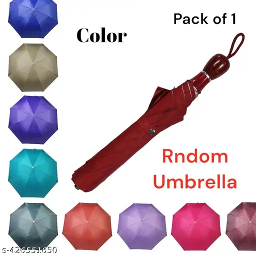Single color 2 fold umbrella for All Age Groups – Kids/Boys/Girls/Adults.
